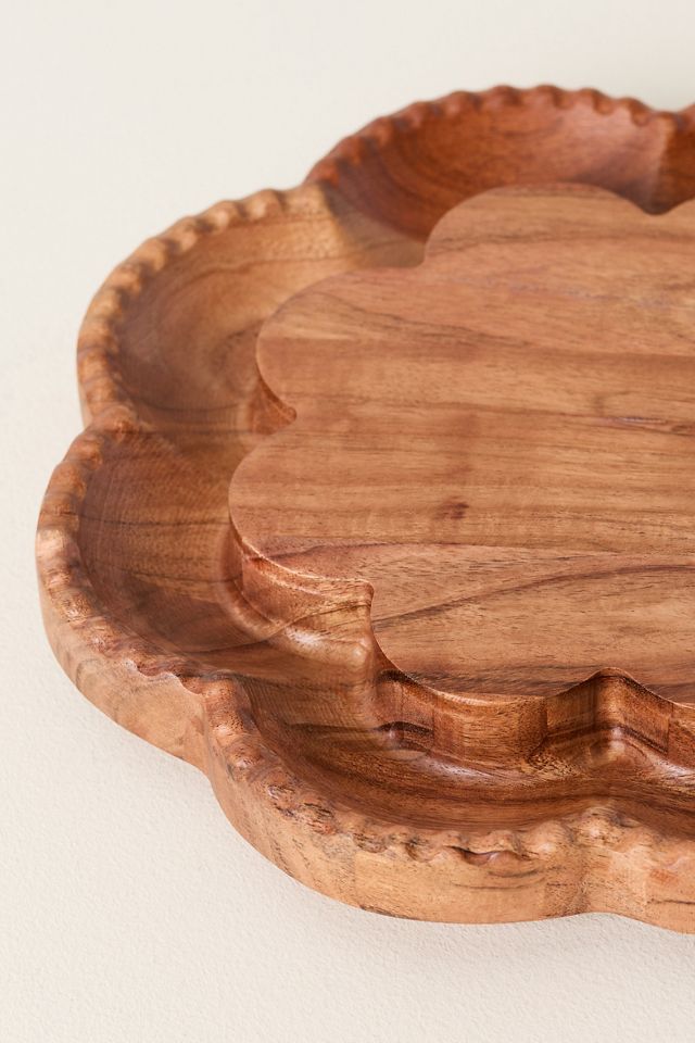 Etu Home Vintage English Scalloped Bread Board #2