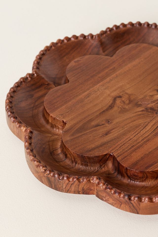 Etu Home Vintage English Scalloped Bread Board #1