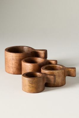 etúHOME French Bistro Wood Measuring Cups, Set of 4