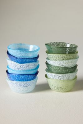 etúHOME Glass Pinch Pots, Set of 6