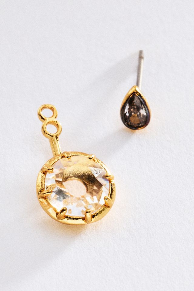 By Anthropologie Crystal Ear Jacket Earrings #1
