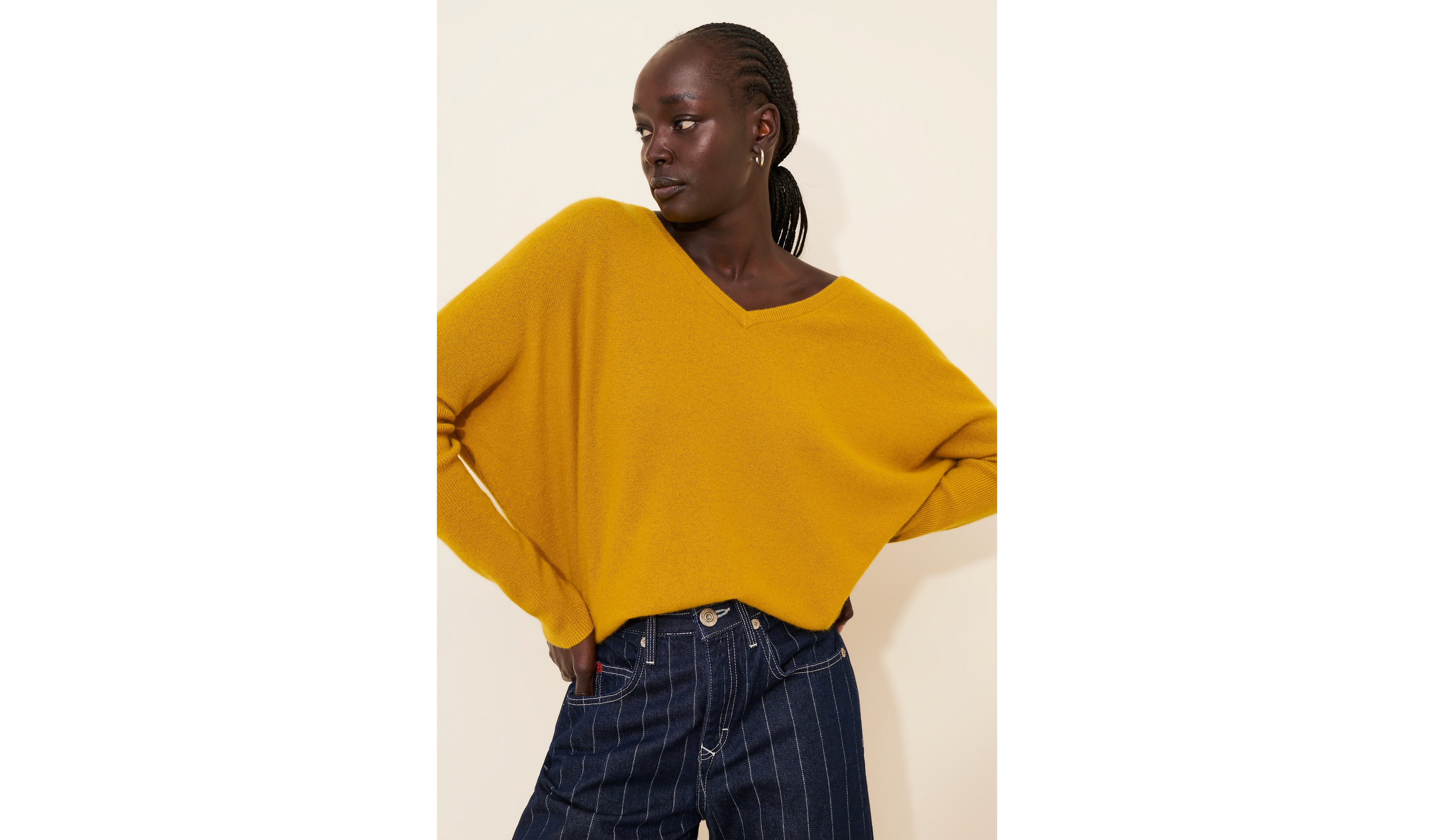 The Charley Cashmere Relaxed V-Neck Sweater