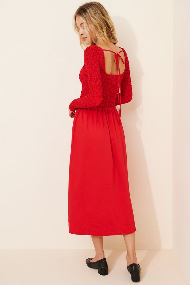 Damson Madder Malinda Long Sleeve Super Smocked Midi Dress #1