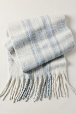 By Anthropologie Brushed Plaid Scarf