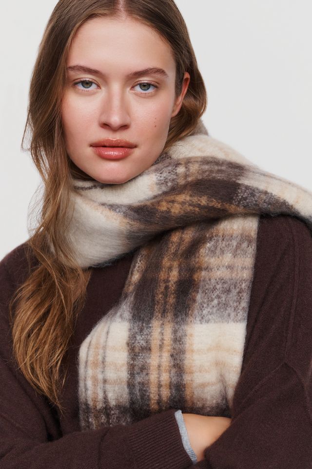 By Anthropologie Brushed Plaid Scarf #1