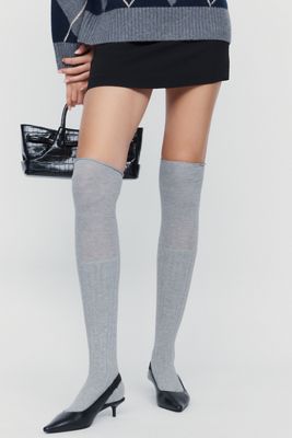 By Anthropologie Over-The-Knee Ribbed Socks