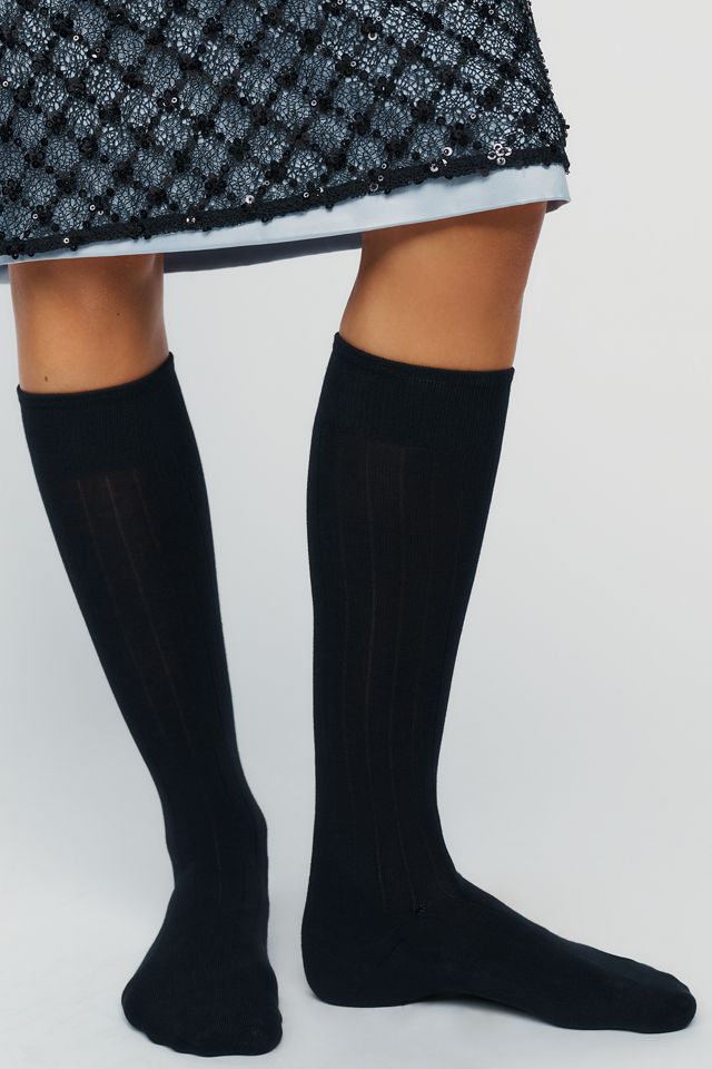 By Anthropologie Ribbed Knee High Socks #1