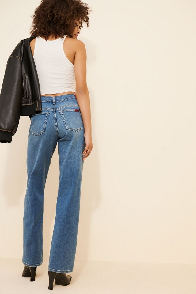 7 For All Mankind Stovepipe High Rise Straight Jeans #1