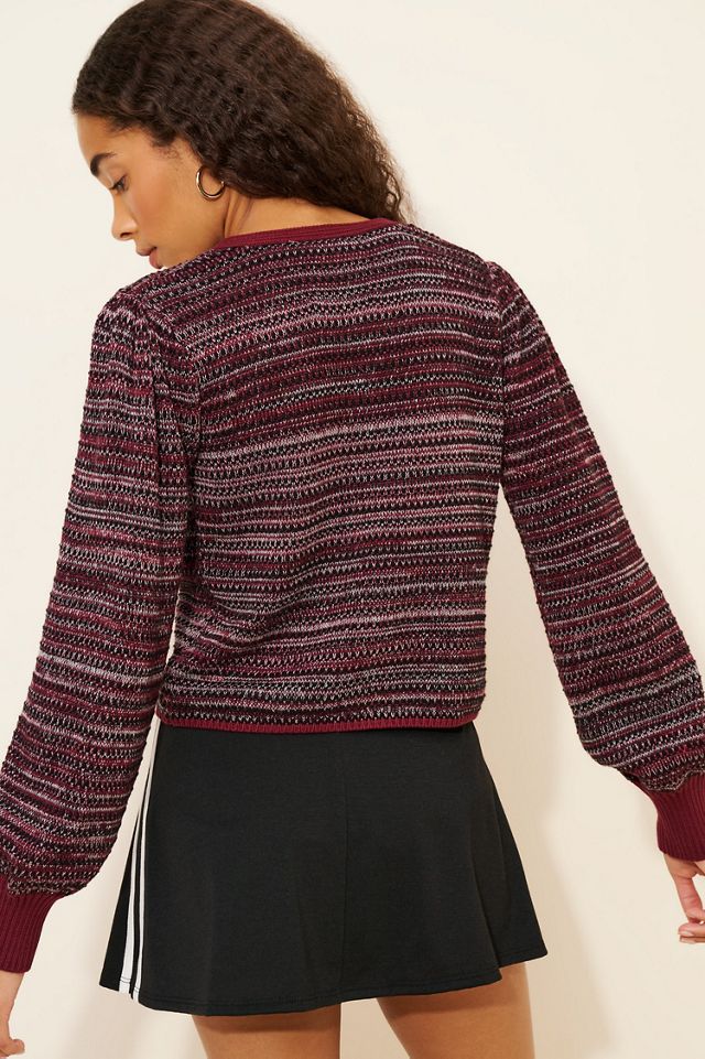 525 America Elaine Puff-Sleeve Bow Sweater #1
