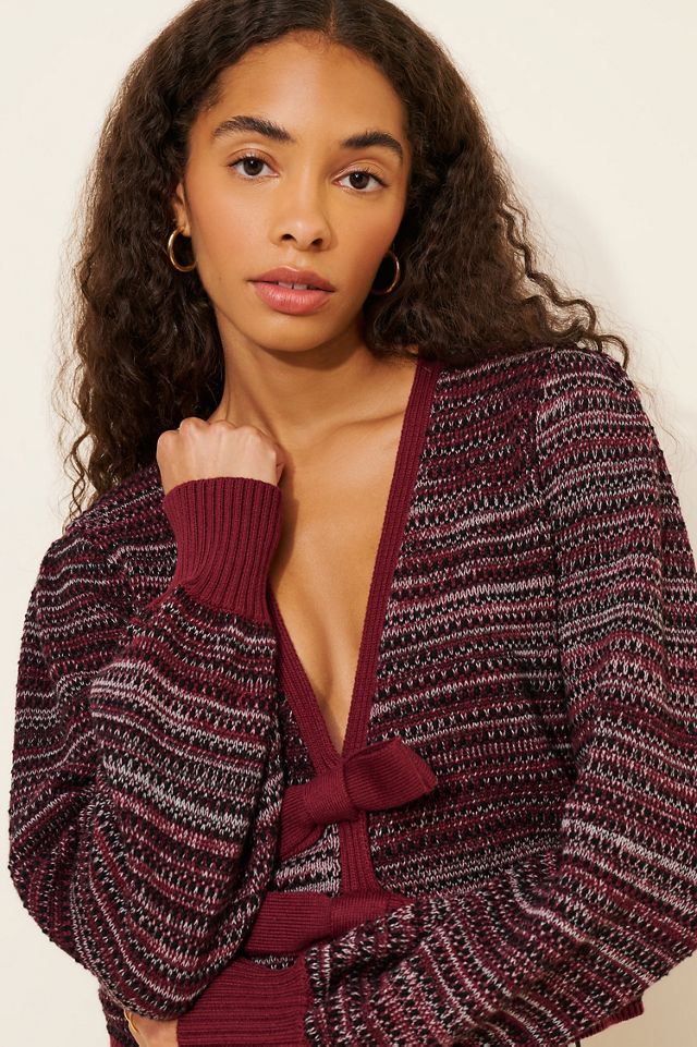525 America Elaine Puff-Sleeve Bow Sweater #2