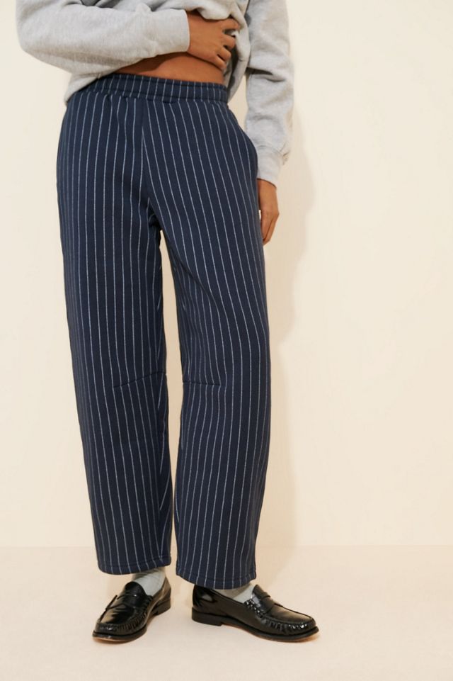 Never Fully Dressed Pinstripe Barrel Leg Knit Pants #2