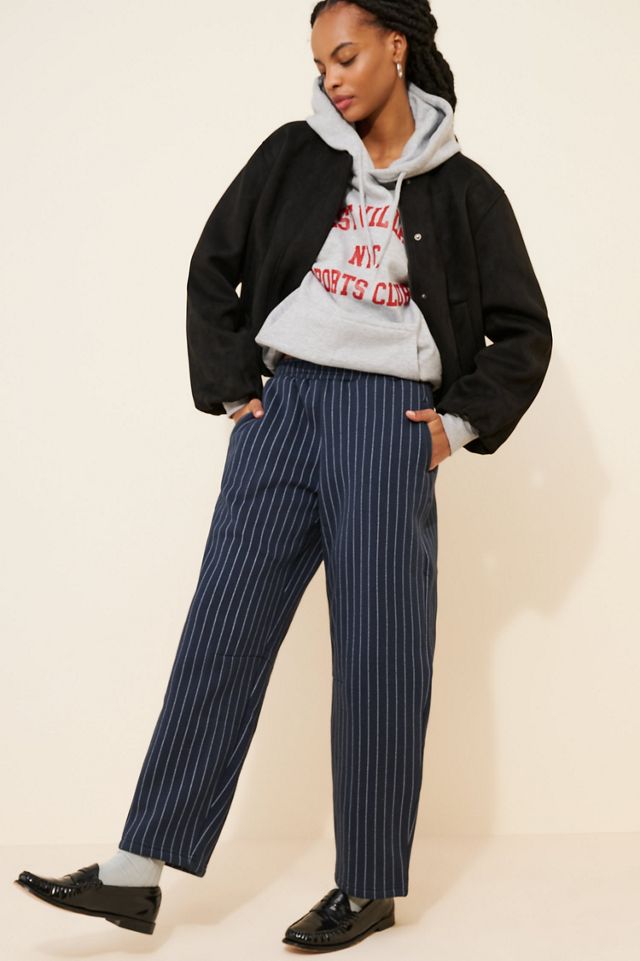 Never Fully Dressed Pinstripe Barrel Leg Knit Pants #3