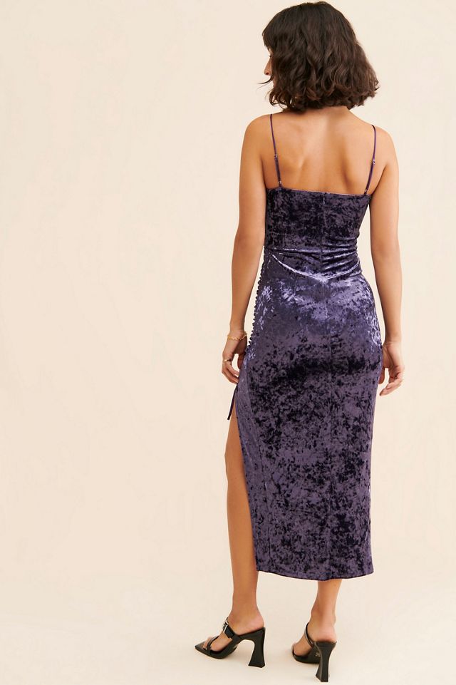 Saylor Gardenia Velvet Dress #1
