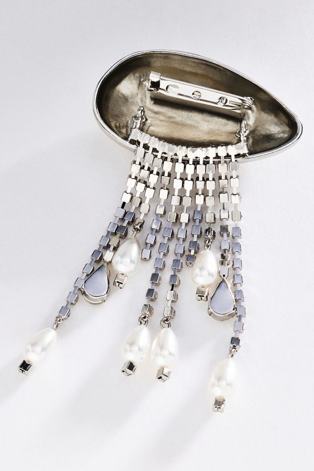 By Anthropologie Dripping Pearl Brooch #2