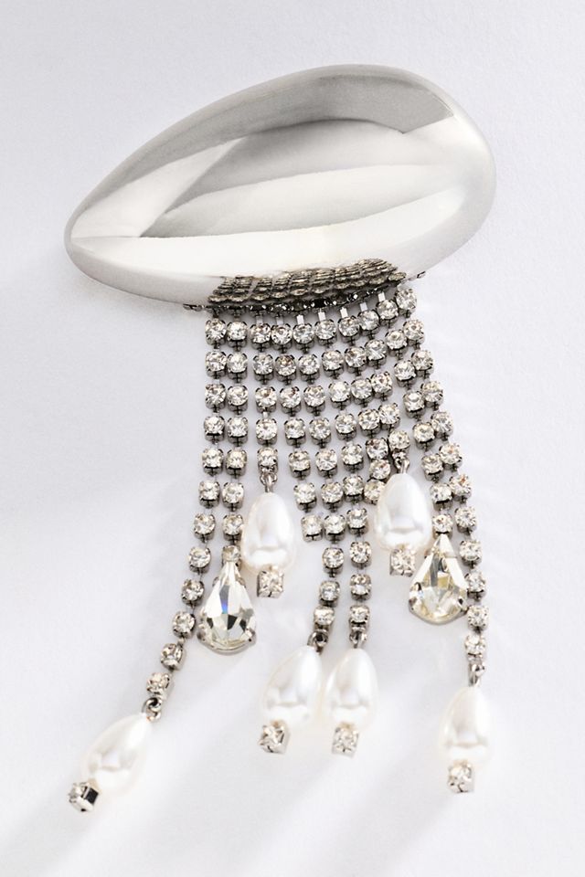 By Anthropologie Dripping Pearl Brooch #3