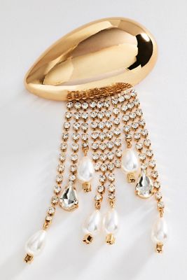 By Anthropologie Dripping Pearl Brooch