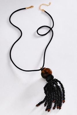 By Anthropologie Long Stone Pendant Necklace