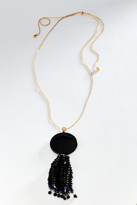 By Anthropologie Stone Tassel Pendant Necklace