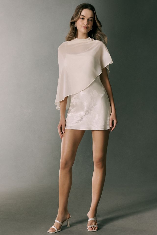 Reformation Lilibeth Caped Slip Mini Dress #2