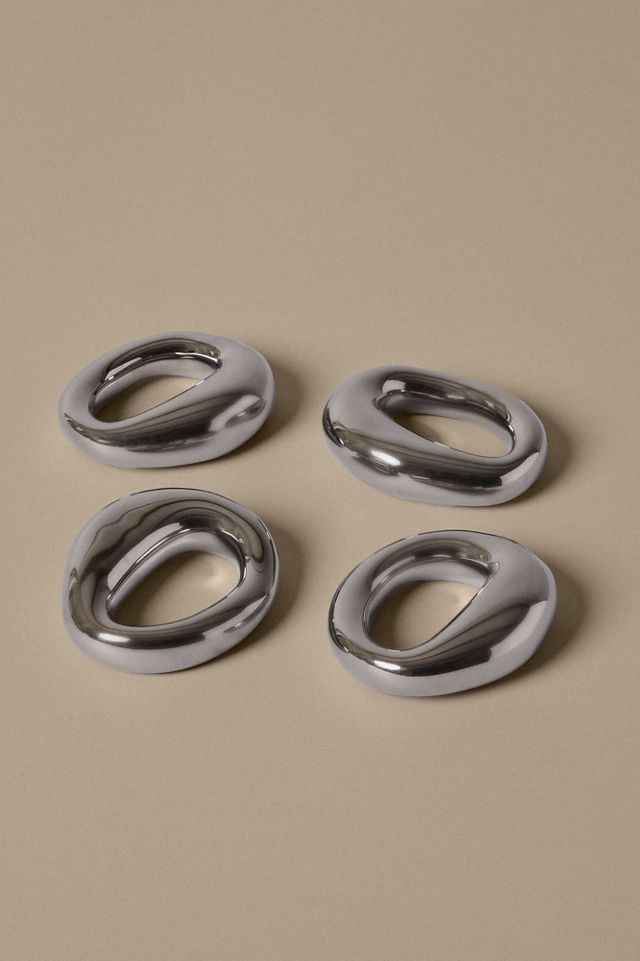 Ferm Living Orrith Porcelain Napkin Rings, Set of 4 #2