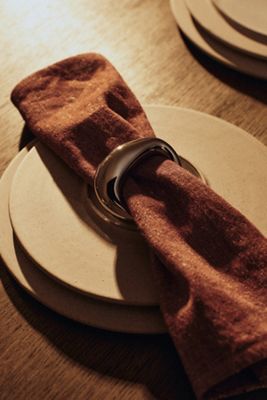 Ferm Living Orrith Porcelain Napkin Rings, Set of 4