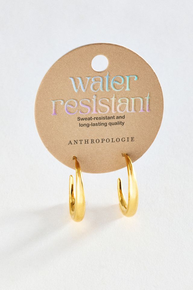By Anthropologie Water Resistant Tube Hoop Earrings #2