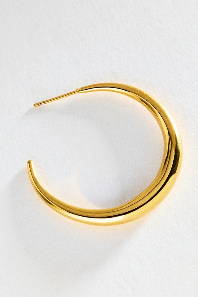 By Anthropologie Water Resistant Tapered Hoop Earrings #1