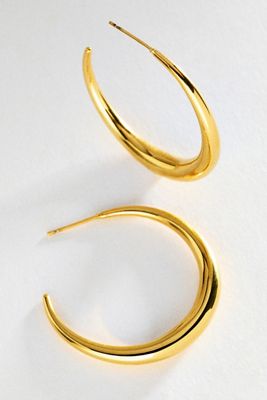 By Anthropologie Water Resistant Tapered Hoop Earrings