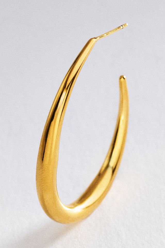 By Anthropologie Water Resistant Tapered Hoop Earrings #1