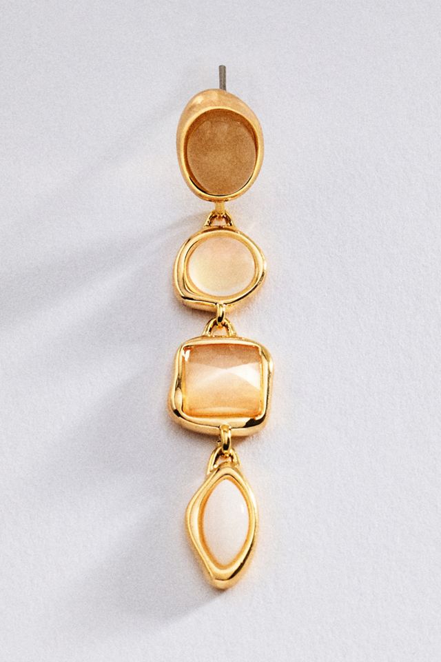 By Anthropologie Mixed Up Stone Drop Earrings #1