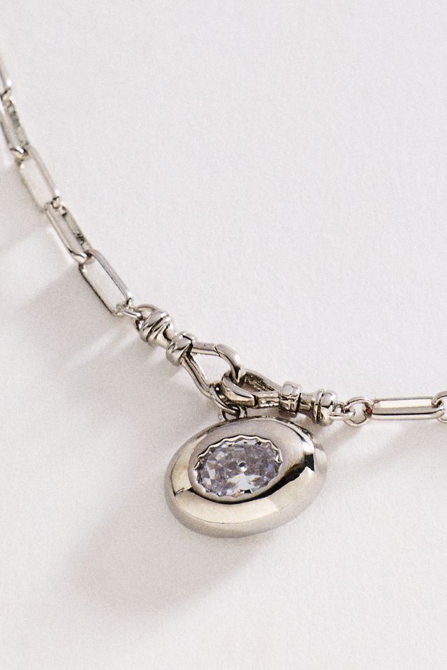 By Anthropologie Sideways Oval Necklace #1