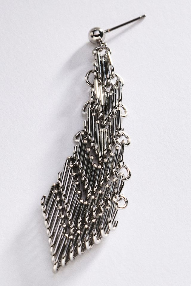 By Anthropologie Woven Metal Drop Earrings #1