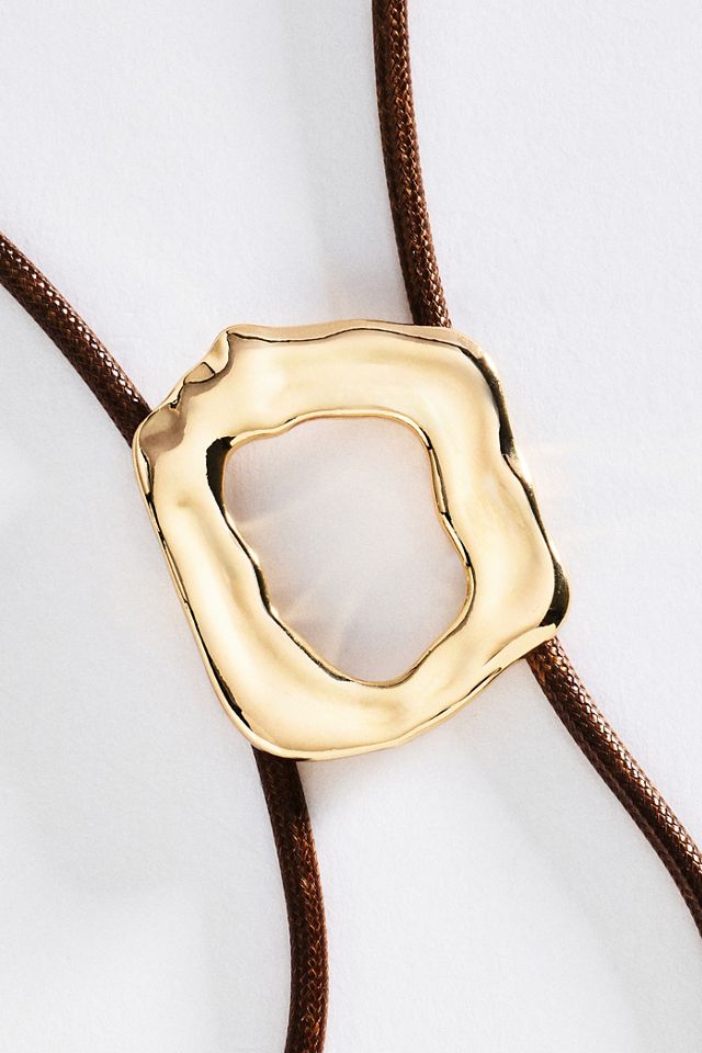 By Anthropologie Molten Metal Bolo Tie #1