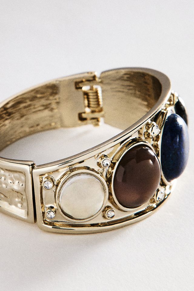 By Anthropologie Stone Hinge Bangle #1