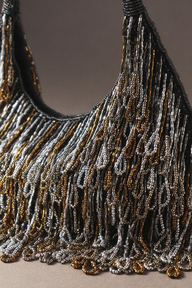By Anthropologie Weddings Lupa Fringe Beaded Bag #2
