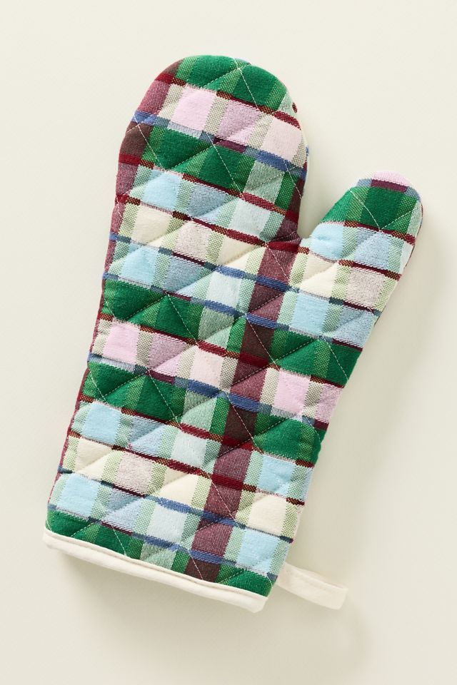 Gloria Plaid Jacquard Oven Mitt #2