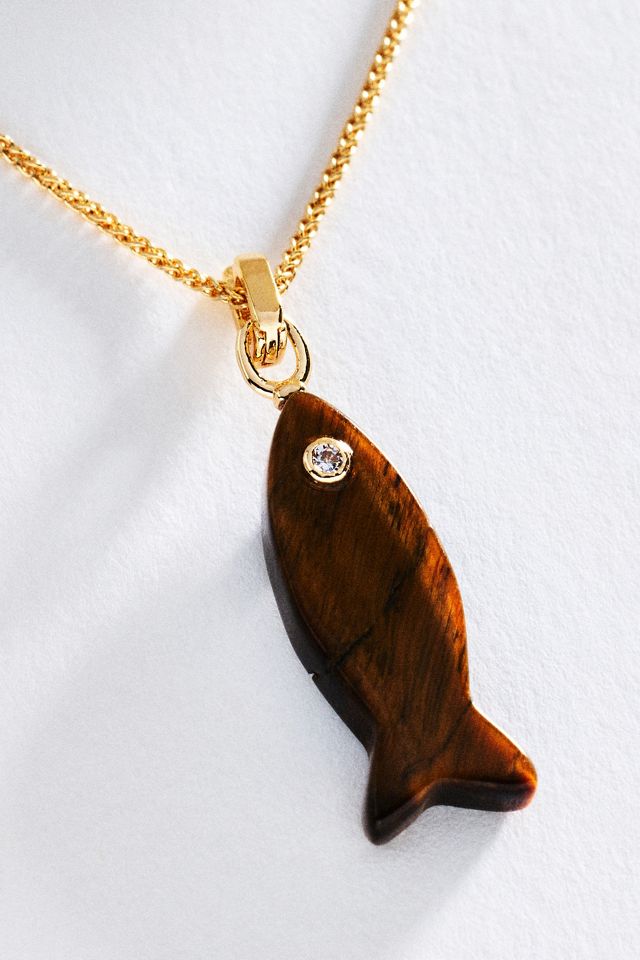 By Anthropologie Stone Fish Charm #2