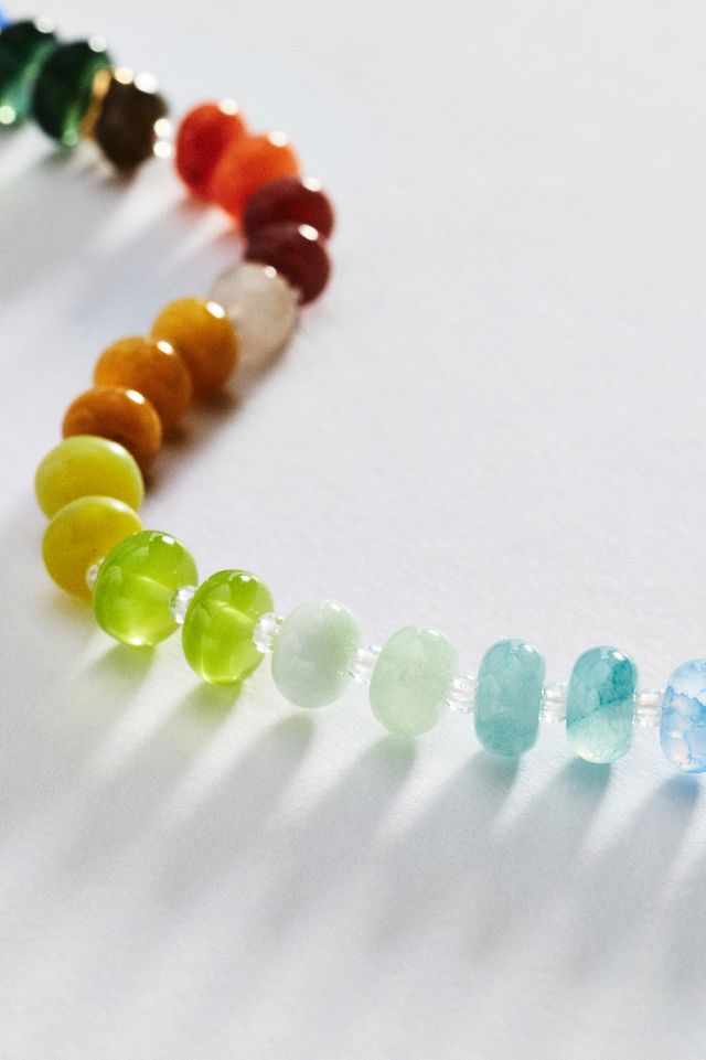 By Anthropologie Rainbow Beaded Bracelet #1