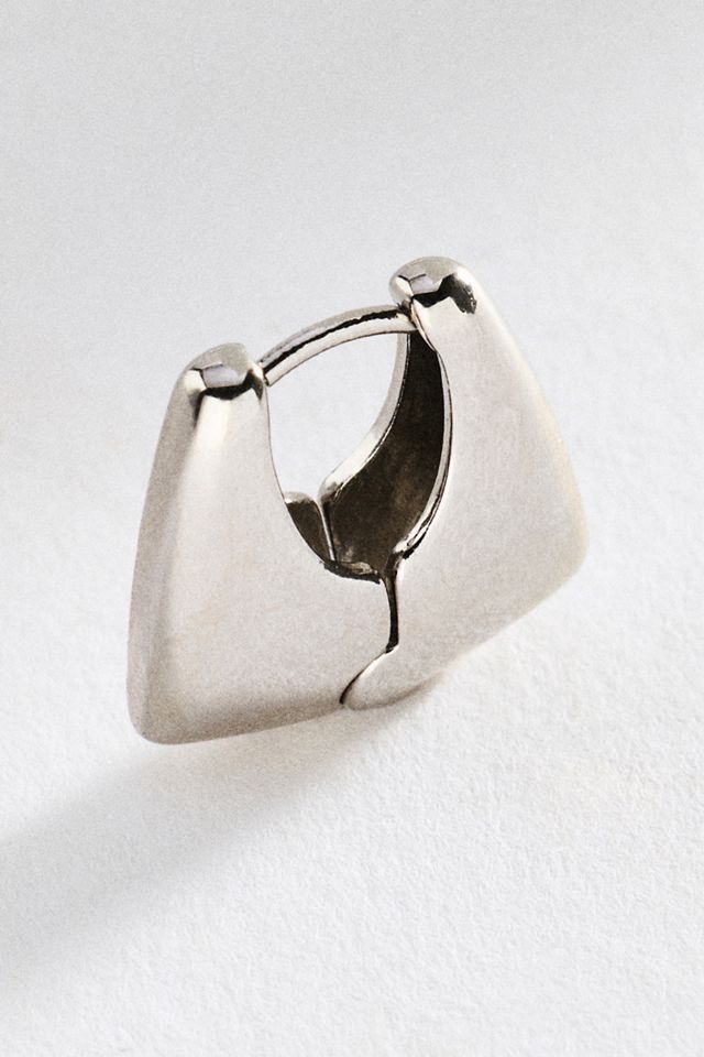 By Anthropologie Square Flat Huggie Hoop Earrings #1