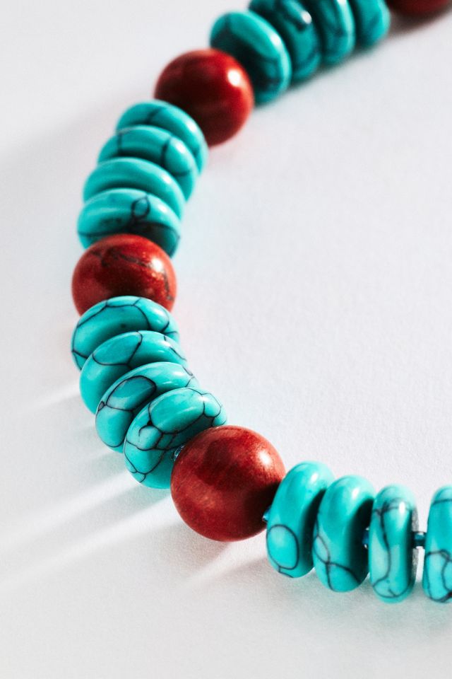 Hannah B. Turquoise Red Jasper Necklace #1