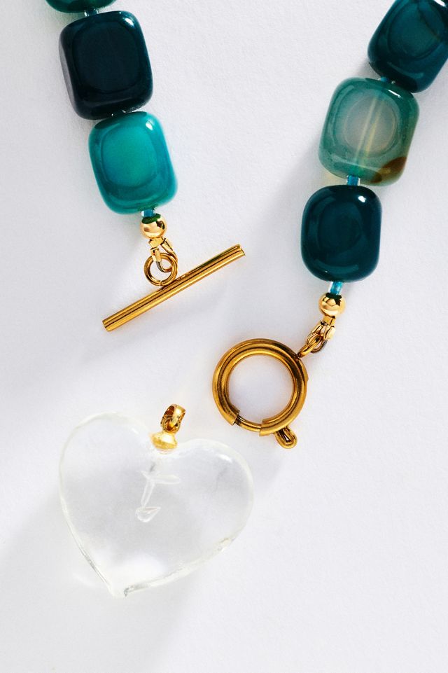 Hannah B. Crystal heart Pendant Necklace #1