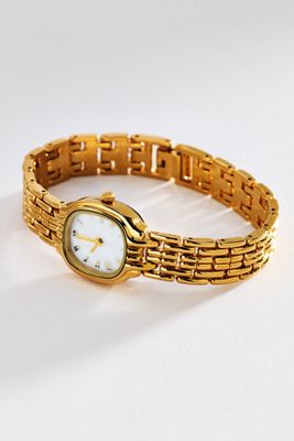 By Anthropologie Round Face Metal Watch