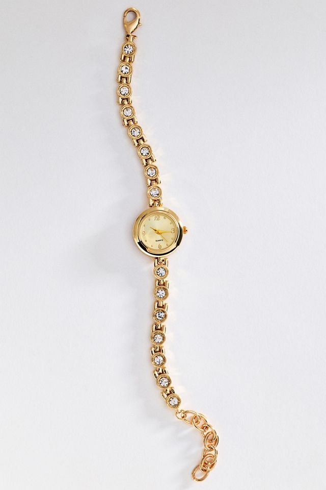 By Anthropologie Round Pavé Bracelet Watch #1