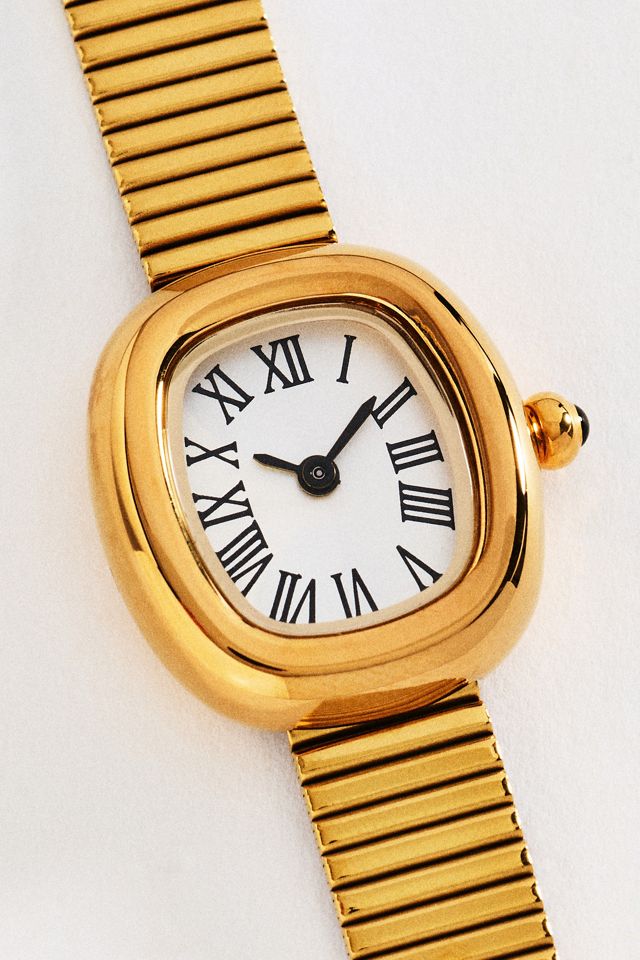 By Anthropologie Ribbed Metal Watch #2