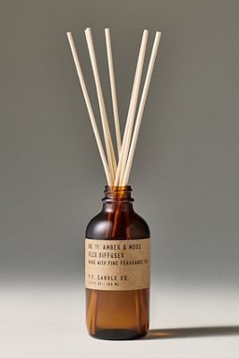 P.F. Candle Co. Fresh Amber & Moss Glass Reed Diffuser