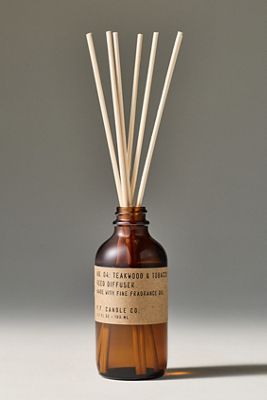 P.F. Candle Co. Woody Teakwood & Tobacco Glass Reed Diffuser