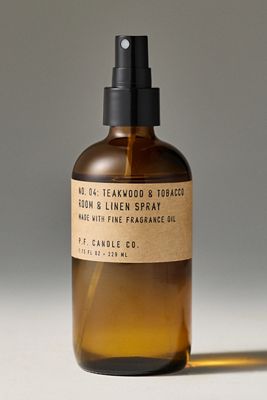 P.F. Candle Co. Woody Teakwood & Tobacco Glass Room Spray