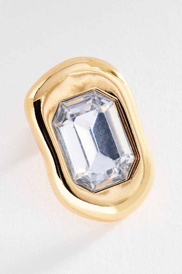 By Anthropologie Bezel Gem Post Earrings #3
