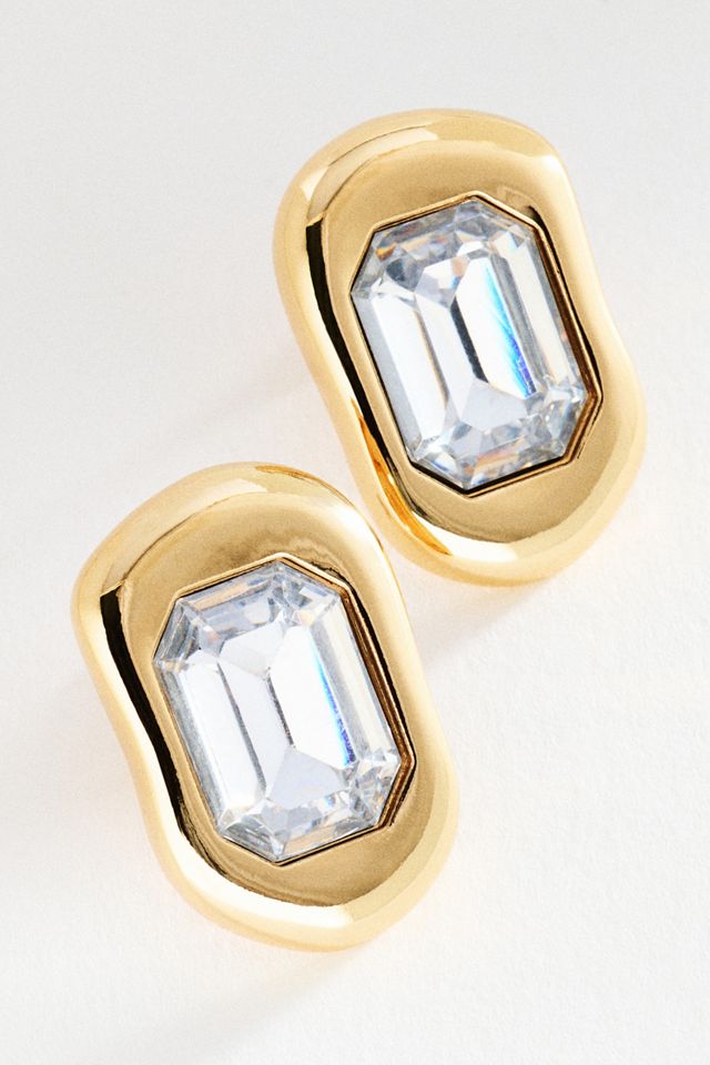 By Anthropologie Bezel Gem Post Earrings #2