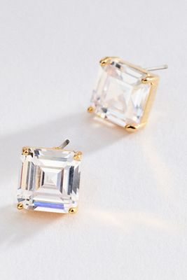 By Anthropologie Princess Cut Crystal Post Earrings